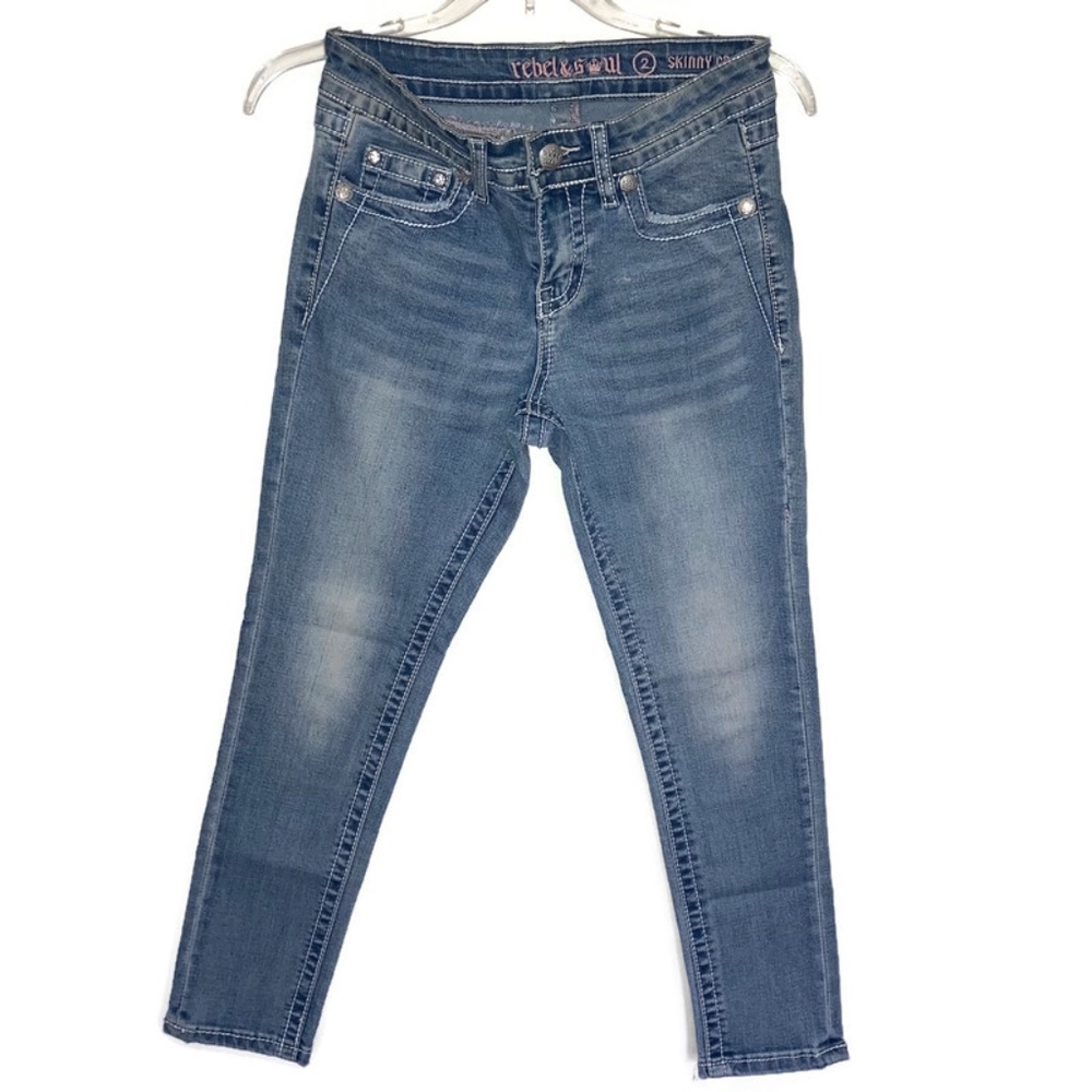 Rebel & Soul Skinny Crop Jeans Sz 2
